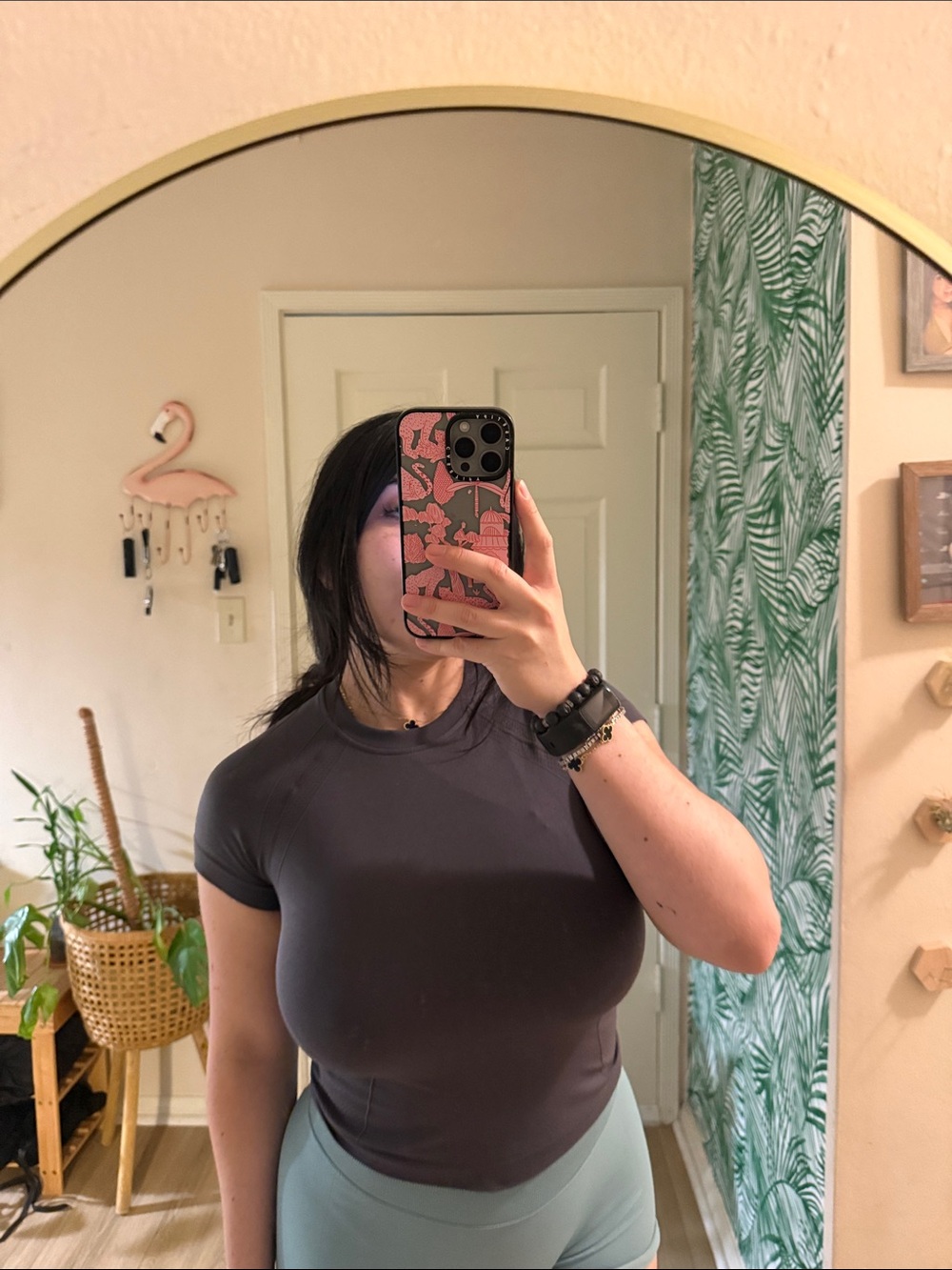 Women's Short Sleeve Crew Tee in Dark Gray